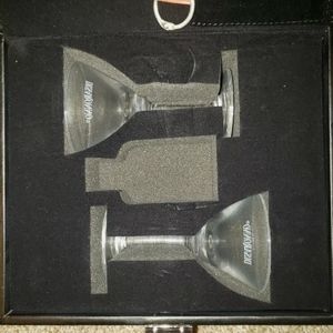 BRAND NEW Disaronno shaker, shot measurer and 2 martini glass set in box.